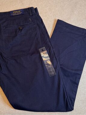 NWT RALPH LAUREN STEAIGHT FIT CHINO PANTS-size 34x30x7.5